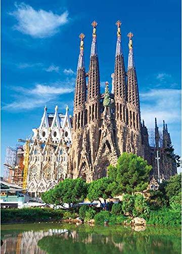 200-teiliges Puzzle | Kathedrale Sagrada Familia – Herausforderung – Schwieriges Puzzle (200 Teile) 35 x 25 cm von CUREW