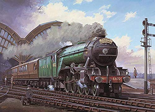 Flying Scotsman Puzzle, Landschaftsklassiker für Erwachsene, 500-teiliges Puzzle, Spielzeug für Kinder, Teenager, Jungen und Mädchen, Freunde, 52 x 38 cm von CUREW