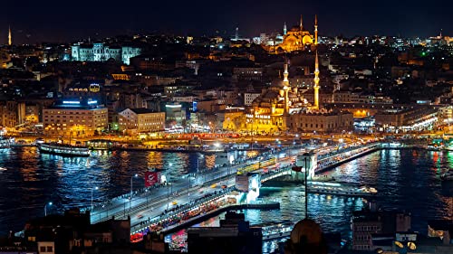 Istanbul City Night Light Show 500-teiliges Puzzle für Erwachsene, 52 x 38 cm Istanbul City Night Light Show 500-teiliges Puzzle für Erwachsene, 52 x 38 cm von CUREW