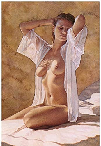 Nackte Frau Puzzle für Erwachsene 1000 Teile Große Kinderkunst Intellektuelle Herausforderung Lernspiel Heimdekoration Landschaft 70x50CM von CUREW