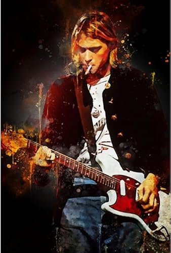 Papierpuzzle 100 Teile Sänger Gitarrist Kurt.Cobain Poster Spielzeug für Erwachsene Dekompressionsspiel Vg291Df 45,5x35,5CM von CUREW