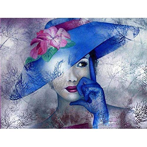 Puzzle 100 Teile, Frau mit blauem Hut, 100 Teile, Puzzles für Erwachsene, Kinder, Freunde 45,5 x 35,5 cm Puzzle 100 Teile, Frau mit blauem Hut, 100 Teile, Puzzles für Erwachsene, Kinder, Freunde 45,5 x 35,5 cm von CUREW