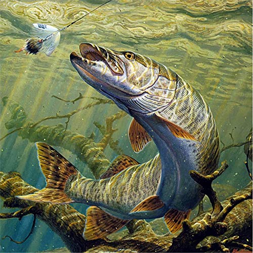 Puzzle 100 Teile Fisch und Köder, 100 Teile Spielpuzzle für Erwachsene Kinder, Geschicklichkeitsspiel für die ganze Familie, Bunt 45,5x35,5CM von CUREW