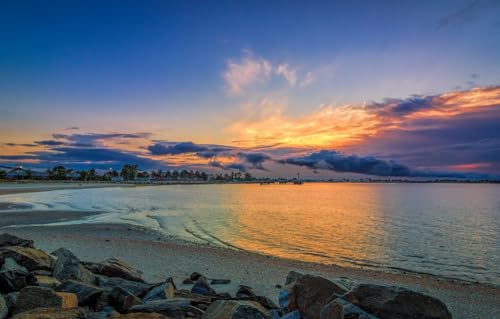 Puzzle 100 Teile Landschaft Puzzles für Erwachsene 100 Teile Natur, Strand 45,5x35,5CM von CUREW