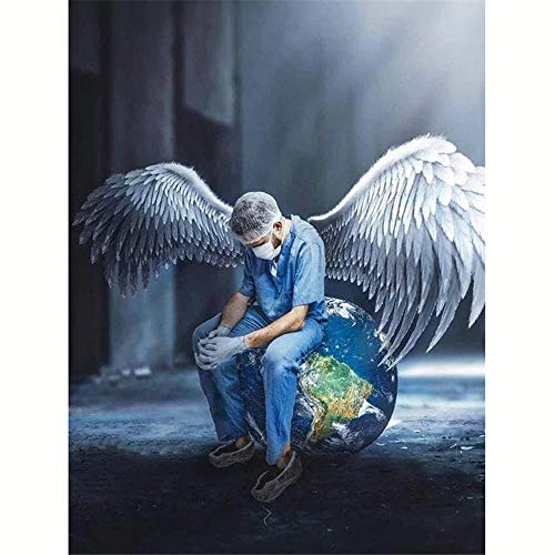 Puzzle 1000 Teile, Engel im Arztanzug, Impossible Puzzle, Geschicklichkeitsspiel für die ganze Familie, buntes Legespiel, Erwachsenenpuzzle ab 14 Jahren 38x26CM von CUREW