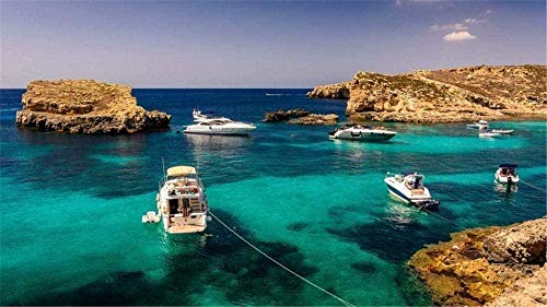 Puzzle 1000 Teile Malta Sea Corner Ocean Landscape Puzzles Spielzeug für Erwachsene Kinder Kinderspiele Lernspielzeug 70x50CM von CUREW
