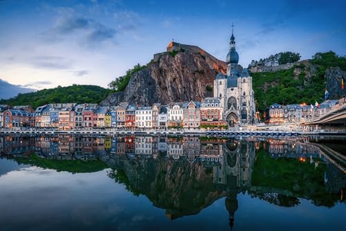 Puzzle 1000 Teile Notre Dame De Dinant Belgien Maas River Gallery 38x26CM von CUREW