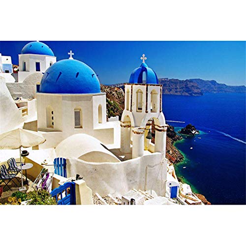 Puzzle 1000 Teile für Erwachsene (Santorini, Griechenland) Puzzles Geschicklichkeitsspiel für die ganze Familie, Landsheep Puzzle Schwer Dekompression Erwachsenenpuzzle ab 14 Jahren 38x26CM von CUREW