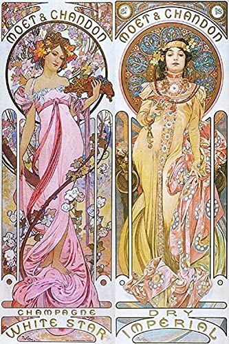 Puzzle Vintage Illustration Dekorative Jugendstil Erwachsene Papier Puzzle Bild Dekoration für Wohnzimmer 1000 70x50CM von CUREW