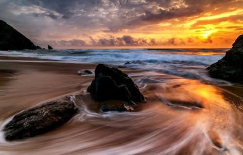 Puzzle für Erwachsene, 100 Teile, Landschaftspuzzle für Erwachsene, Geschenke, Meer, 45,5 x 35,5 cm Puzzle für Erwachsene, 100 Teile, Landschaftspuzzle für Erwachsene, Geschenke, Meer, 45,5 x 35,5 cm von CUREW