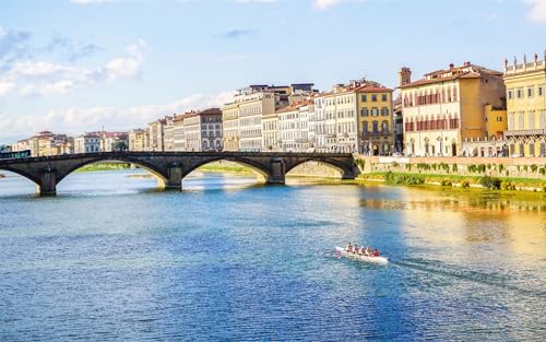 Puzzle für Erwachsene, 1000 Teile, Fluss Arno, Florenz, Italien, 38 x 26 cm von CUREW