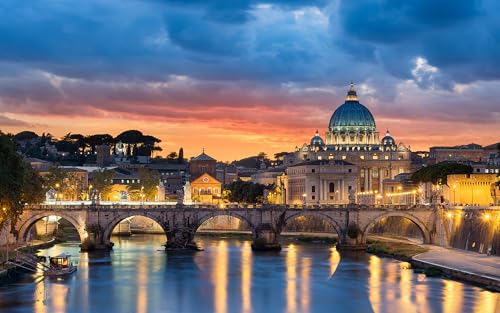Puzzle für Erwachsene, 1000 Teile, Rom, Italien, Ewige Stadt 70x50CM von CUREW