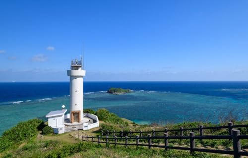 Puzzle für Erwachsene, 1000-teiliges Puzzle für Erwachsene, anspruchsvolles Spiel, Meer, Japan, Leuchtturm, Landschaft, 70 x 50 cm von CUREW