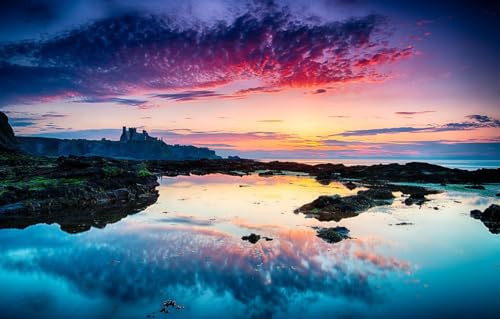 Puzzle für Erwachsene, 500-teiliges Puzzle für Erwachsene, anspruchsvolles Spiel, Ozean, Felsen, 52 x 38 cm von CUREW