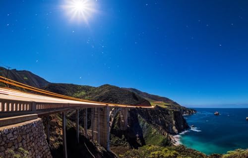 Puzzle für Erwachsene und Kinder, 100 Teile, anspruchsvolles Spiel, Ozean, Küste, Kalifornien, Bixby Bridge, Pacific Coast Highway, 45,5 x 35,5 cm Puzzle für Erwachsene und Kinder, 100 Teile, anspruchsvolles Spiel, Ozean, Küste, Kalifornien, Bixby Bridge, Pacific Coast Highway, 45,5 x 35,5 cm von CUREW