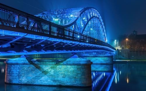 Puzzles 1000 Teile JóZef Piłsudski Brücke Polen 70x50CM von CUREW
