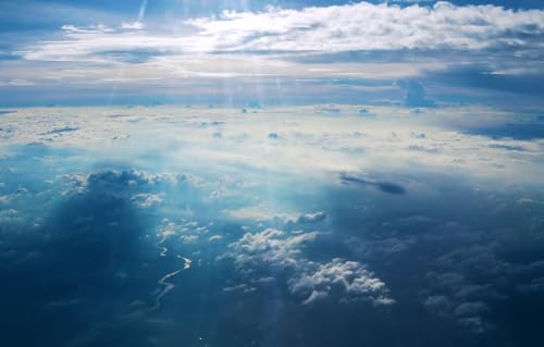 Puzzles für Erwachsene, 1000-teilige Puzzles für Erwachsene, anspruchsvolles Spiel, Puzzles, Landschaft, Himmel, Paradies, Firmament, 38 x 26 cm von CUREW