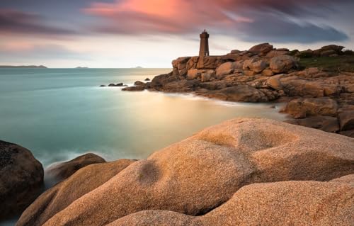 Schwierige Puzzles für Erwachsene – 1000-teiliges Puzzle – anspruchsvolle Puzzles, tolles Geschenk für alle Altersgruppen, Meer, Leuchtturm 70 x 50 cm von CUREW