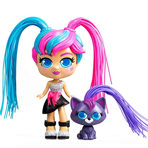 CURLIGIRLS Sammeln Sie Milli & Vogue Magisches Haar für endlose Frisuren, Geschenk Spielzeug für Mädchen, inklusive Puppe, 15 cm, Tier 6 cm, 82097 von CURLIGIRLS