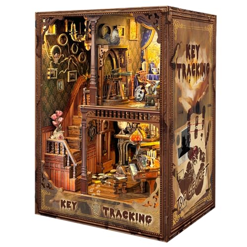 CUTE-Eyfud Book Nook Kit, Miniatur Haus Kit mit Sensor LED Licht, 3D Holz Puppenhaus Book Nook für Erwachsene Schlüsselverfolgung CUTE-Eyfud Book Nook Kit, Miniatur Haus Kit mit Sensor LED Licht, 3D Holz Puppenhaus Book Nook für Erwachsene Schlüsselverfolgung von CUTE-Eyfud