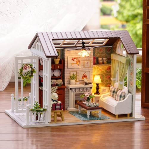 CUTE-Eyfud DIY Miniaturhaus Kit, Miniaturhaus Kits für Erwachsene, Anfänger freundlich (Good Times) von CUTE-Eyfud
