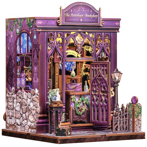 CUTEBEE Book Nook Kit - DIY Miniatur Puppenhaus Bausatz mit LED - 3D Holz Puzzle, Buchstütze Deko | Bastelset für Erwachsene | Kreativset Geschenk (The Astrology Bookshop) CUTEBEE Book Nook Kit - DIY Miniatur Puppenhaus Bausatz mit LED - 3D Holz Puzzle, Buchstütze Deko | Bastelset für Erwachsene | Kreativset Geschenk (The Astrology Bookshop) von CUTEBEE