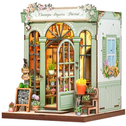 CUTEBEE Book Nook Kit - DIY Puppenhaus Miniatur Haus Selber Bauen mit Staubschutzhülle & LED-Licht | Erwachsene Bausatz für Bücherregal-Dekoration (Champs-Élysées Florist) CUTEBEE Book Nook Kit - DIY Puppenhaus Miniatur Haus Selber Bauen mit Staubschutzhülle & LED-Licht | Erwachsene Bausatz für Bücherregal-Dekoration (Champs-Élysées Florist) von CUTEBEE