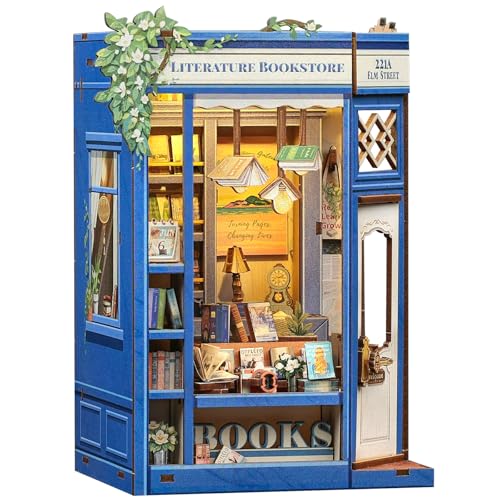 CUTEBEE Book Nook Kits - DIY Puppenhaus, Miniatur Haus Bauen(Literature Bookstore) von CUTEBEE