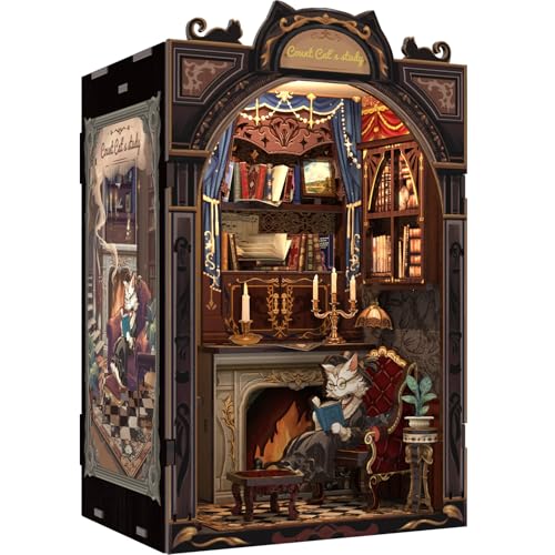 CUTEBEE DIY Book Nook Kit – Miniatur Haus Modellbausatz für Erwachsene mit LED-Beleuchtung, 3D Puzzle & Buchstütze | Kreativset zur Bücherregal-Deko | Geschenk CUTEBEE DIY Book Nook Kit – Miniatur Haus Modellbausatz für Erwachsene mit LED-Beleuchtung, 3D Puzzle & Buchstütze | Kreativset zur Bücherregal-Deko | Geschenk von CUTEBEE