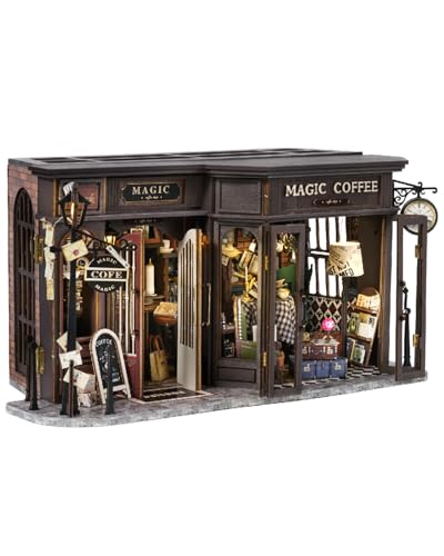CUTEBEE DIY Miniature House,Puppenhaus Miniatur Haus Selber Bauen Kit Plus Staubschutzhülle,Modellbausätze für Erwachsene zu Bauen Kreativzimmer für Valentinstag Geschenkidee(Retro Coffee Shop) CUTEBEE DIY Miniature House,Puppenhaus Miniatur Haus Selber Bauen Kit Plus Staubschutzhülle,Modellbausätze für Erwachsene zu Bauen Kreativzimmer für Valentinstag Geschenkidee(Retro Coffee Shop) von CUTEBEE
