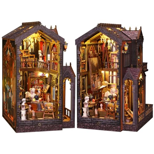 CUTEROOM DIY Book Nook Kit – Puppenhaus Holz 3D Puzzle – Miniatur Wunderkammer Bastelset mit LED&Spieluhr – Geschenk für Kunstliebhaber & Deko CUTEROOM DIY Book Nook Kit – Puppenhaus Holz 3D Puzzle – Miniatur Wunderkammer Bastelset mit LED&Spieluhr – Geschenk für Kunstliebhaber & Deko von CUTEROOM