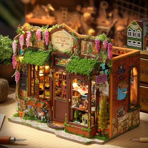 CUTEROOM DIY Miniatur Puppenhaus Kit – Holzmodell mit Beleuchtung, Vintage Pflanzenhaus für Erwachsene und Kinder, Kreatives Geschenk CUTEROOM DIY Miniatur Puppenhaus Kit – Holzmodell mit Beleuchtung, Vintage Pflanzenhaus für Erwachsene und Kinder, Kreatives Geschenk von CUTEROOM