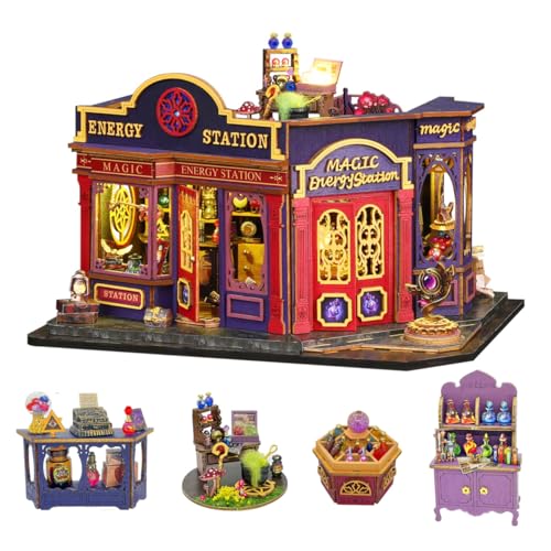 CUTEROOM DIY Puppenhaus-Bausatz aus Holz – Magic Energy Station Design – Miniatur Puppenhäuser zum Selbstbauen CUTEROOM DIY Puppenhaus-Bausatz aus Holz – Magic Energy Station Design – Miniatur Puppenhäuser zum Selbstbauen von CUTEROOM
