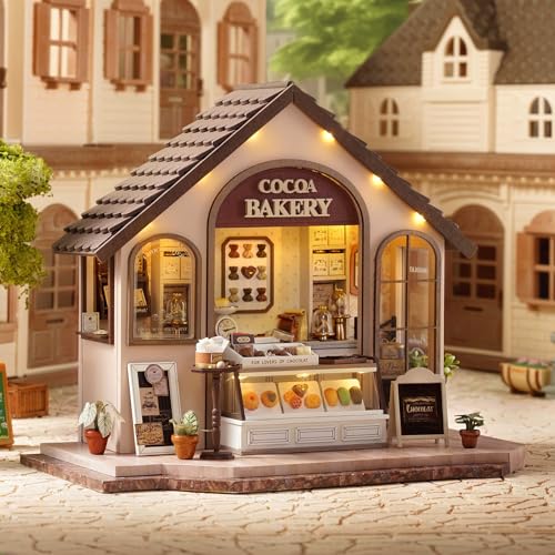 CUTEROOM Miniaturhaus-Kits für Erwachsene, Mini-Puppenhaus-Holzmöbel-Set, DIY-Bastelsets, kreatives Zimmer, kleines Haus zur Dekoration, gemütliche Bäckerei CUTEROOM Miniaturhaus-Kits für Erwachsene, Mini-Puppenhaus-Holzmöbel-Set, DIY-Bastelsets, kreatives Zimmer, kleines Haus zur Dekoration, gemütliche Bäckerei von CUTEROOM