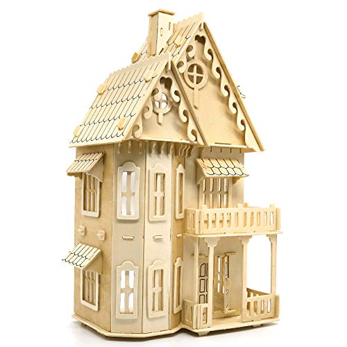 CUTEROOM 3D Wooden Puzzle House Holzpuzzle Erwachsene 3D Holz 3D Puzzle Villa Modellbau Holzbausatz für Erwachsene Kinder Fantasy Villa CUTEROOM 3D Wooden Puzzle House Holzpuzzle Erwachsene 3D Holz 3D Puzzle Villa Modellbau Holzbausatz für Erwachsene Kinder Fantasy Villa von CUTEROOM