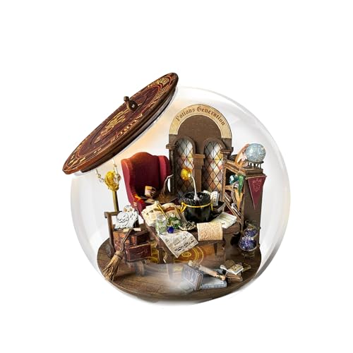 Cuteroom Miniatur-Szene zum Selberbauen mit Kunststoffkuppel, LED-Licht und Musikbox WQ01 von CUTEROOM
