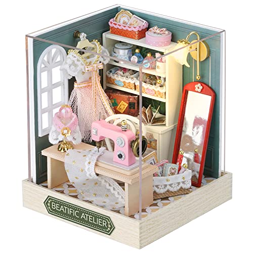 DIY Miniatur Haus Puppenhaus Kits HolzHaus Modell für Mädchen und Jungen Kinder Miniaturhaus Zum Selber Bauen Alt Wundervolles Leben LOL Haus (QT047) von CUTEROOM