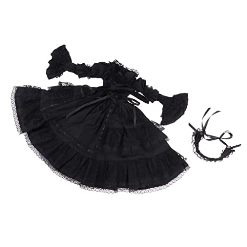 CUTICATE 1/3 BJD Super Dollfie Outfits Lolita Kleid Prinzessin Kleid Für Nacht Lolita - # E - Schwarz von CUTICATE