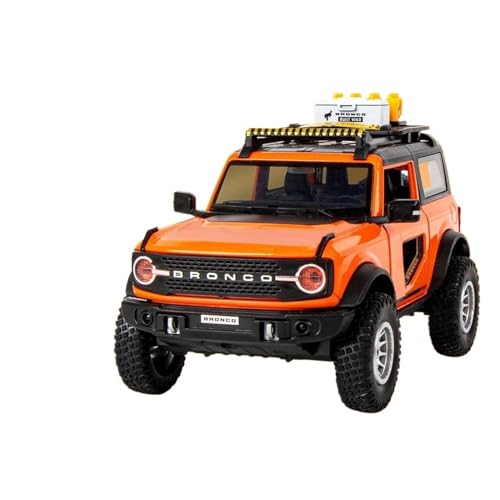 CUTSUGOK maßstabsgetreues Auto 1:32 für Ford Bronco Geländewagen Simulation Metall Modell Auto Sound Licht Zurückziehen Auto Modell Modellfahrzeug zum Sammeln(C) von CUTSUGOK