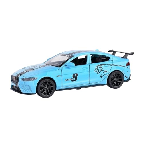 CUTSUGOK maßstabsgetreues Auto 1:32 für Jaguar Sportwagen Hohe Simulation Diecast Metall Modell Auto Sound Licht Zurückziehen Auto Modell Modellfahrzeug zum Sammeln(B) von CUTSUGOK