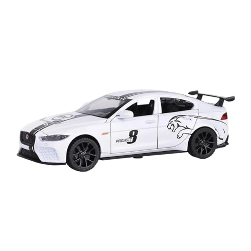 CUTSUGOK maßstabsgetreues Auto 1:32 für Jaguar Sportwagen Hohe Simulation Diecast Metall Modell Auto Sound Licht Zurückziehen Auto Modell Modellfahrzeug zum Sammeln(D) von CUTSUGOK