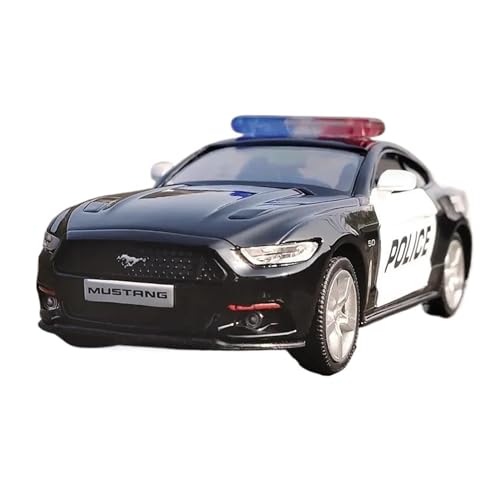CUTSUGOK maßstabsgetreues Auto 1:36 Für Ford Mustang Polizeiauto Hohe Simulation Diecast Auto Metall Modell Auto Geeignete Sammlung Modellfahrzeug zum Sammeln von CUTSUGOK