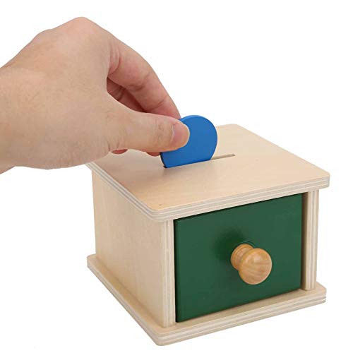 CUTULAMO Spielzeug mit Ballbox, Lernspielzeug Ballbox für Münzen. Trainieren Sie das Denken und die Hand-Auge-Koordination Lernspielzeug aus Holz mit Ball (Waffeln und Schachteln) von CUTULAMO