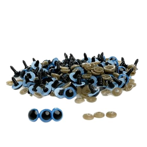 CUTeFiorino 100 Stück 20mm Kunststoff für Puppen Puppen Kunststoff Stoff Plüsch Spielzeug DIY Zubehör Puppenbett 43 cm Puppe (Blue, One Size) von CUTeFiorino