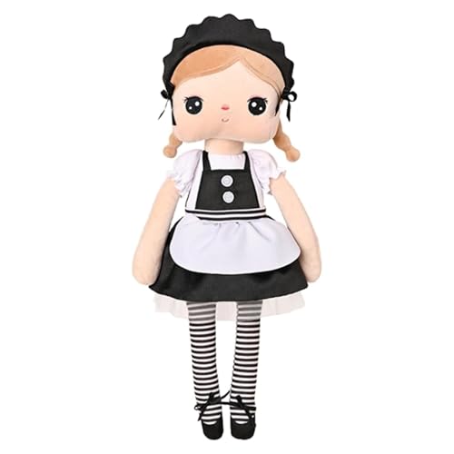 CUTeFiorino 16'' Puppe mit großem, weichem und hautfreundlichem Plüsch als Geschenk für Mädchen, süße Stoffpuppen für 13 Jahren Plüschtier 30 cm (Black, A) von CUTeFiorino