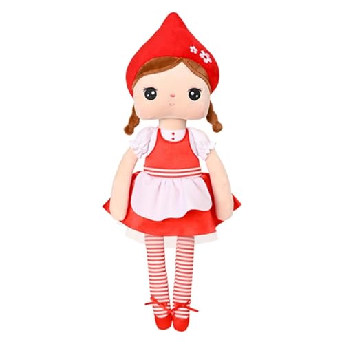 CUTeFiorino 16'' Puppe mit großem, weichem und hautfreundlichem Plüsch als Geschenk für Mädchen, süße Stoffpuppen für 13 Jahren Plüschtier 30 cm (Red, A) von CUTeFiorino