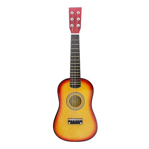 CUTeFiorino 21 Inch Classical Guitar 6 String Folk Acoustic Kids Beginners Guitar Musical Instrument Small Guitar for Beginner and Children Random Color Baby Kleinkindspielzeug (A, One Size) von CUTeFiorino
