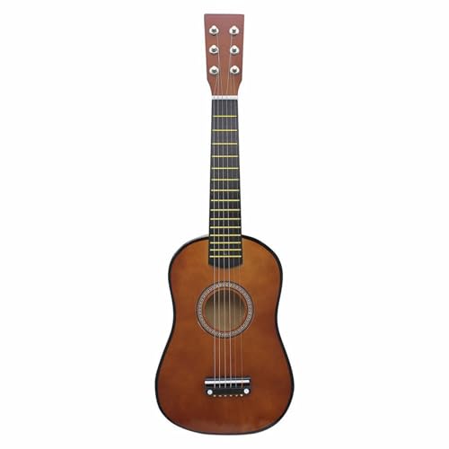 CUTeFiorino 21 Inch Classical Guitar 6 String Folk Acoustic Kids Beginners Guitar Musical Instrument Small Guitar for Beginner and Children Random Color Baby Kleinkindspielzeug (Coffee, One Size) von CUTeFiorino
