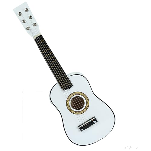 CUTeFiorino 21 Inch Classical Guitar 6 String Folk Acoustic Kids Beginners Guitar Musical Instrument Small Guitar for Beginner and Children Random Color Baby Kleinkindspielzeug (White, One Size) von CUTeFiorino