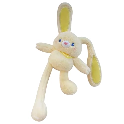 CUTeFiorino 30cm Keychain Cute Stretchable Long Ears Bunny Doll Plushies Bag Pendant Soft Plush Toy Key Ring Pendant Accessories New Year Puppenkleidung 43 cm Set (A, One Size) von CUTeFiorino
